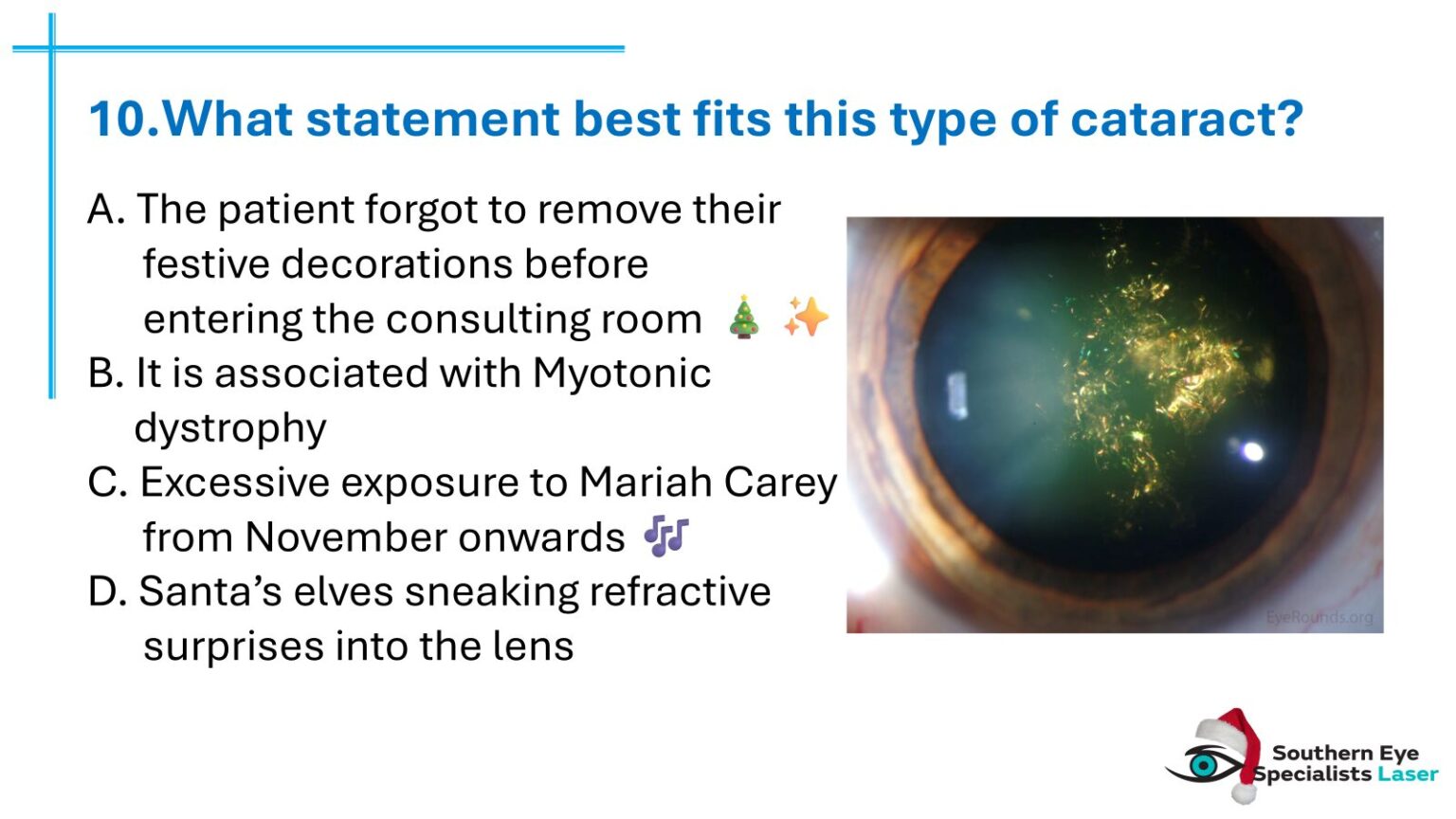 Answering back: Optometrists get smart with us at the SES Xmas quiz night 7 SES optometrists Xmas quiz-1